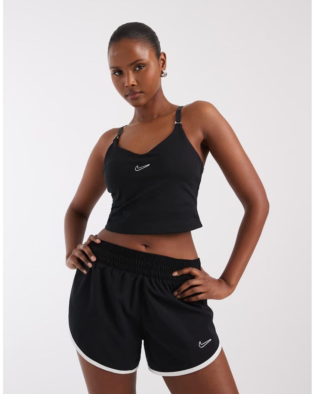 Nike Black Metallic Swoosh Vest Top
