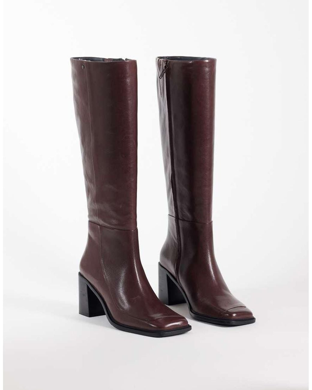 Bronx Brown New-corfu Square Toe Knee Boots