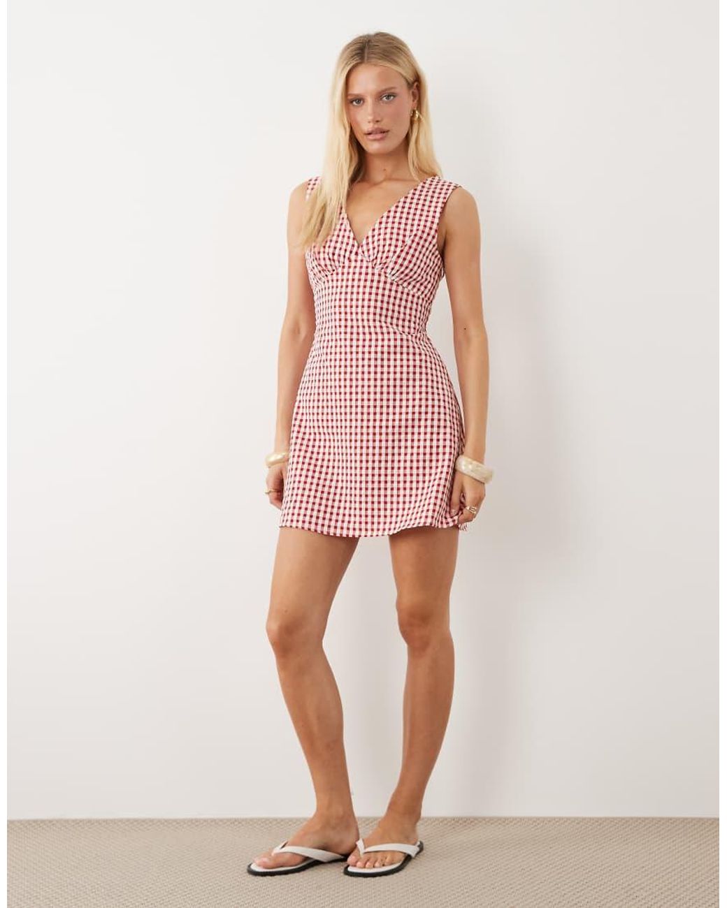 ASOS Pink V Neck Mini Dress