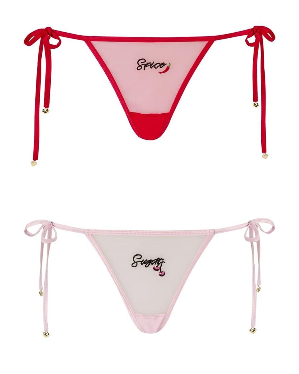 Ann Summers Pink Sugar & Spice Tie Side G-Strings