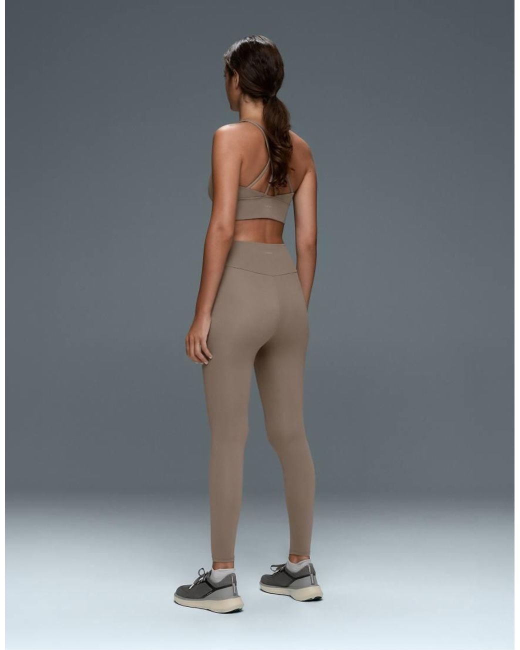 Oysho Gray Comfortlux High-waisted Ankle-length leggings