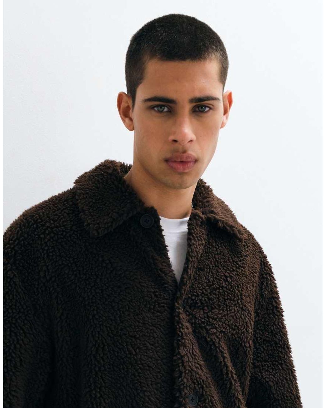 ASOS Blue Longline Overcoat for men