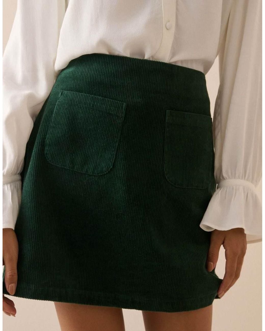 Nobody's Child Natural Cord Patch Pocket Mini Skirt