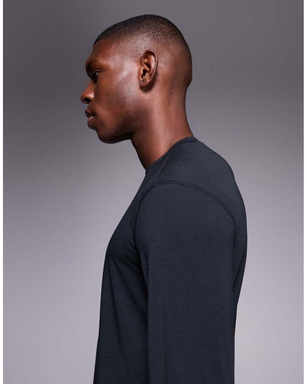 4505 Blue Quick Dry Performance Jersey Long Sleeve Training Top for men