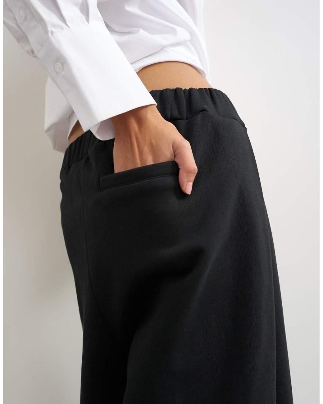 TOPSHOP White High Waisted Pleated joggers