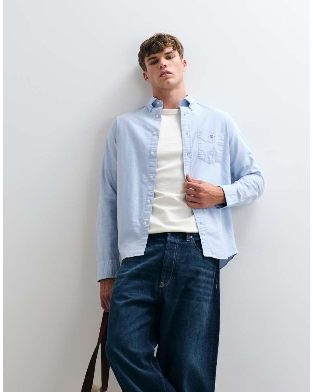 Gant Blue Regular Fit Classic Oxford Shirt for men