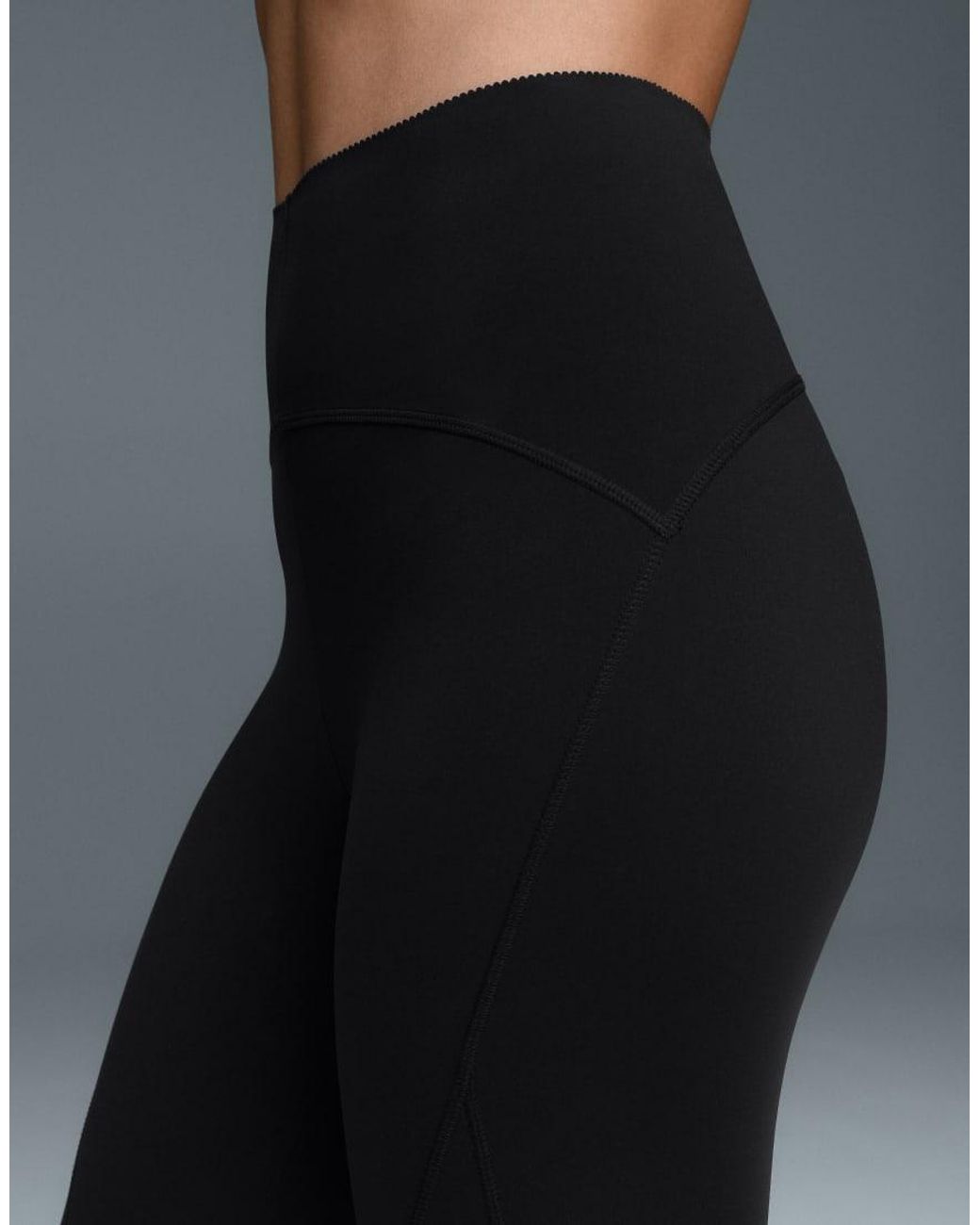Oysho Blue Basic Compressive Ankle-length leggings