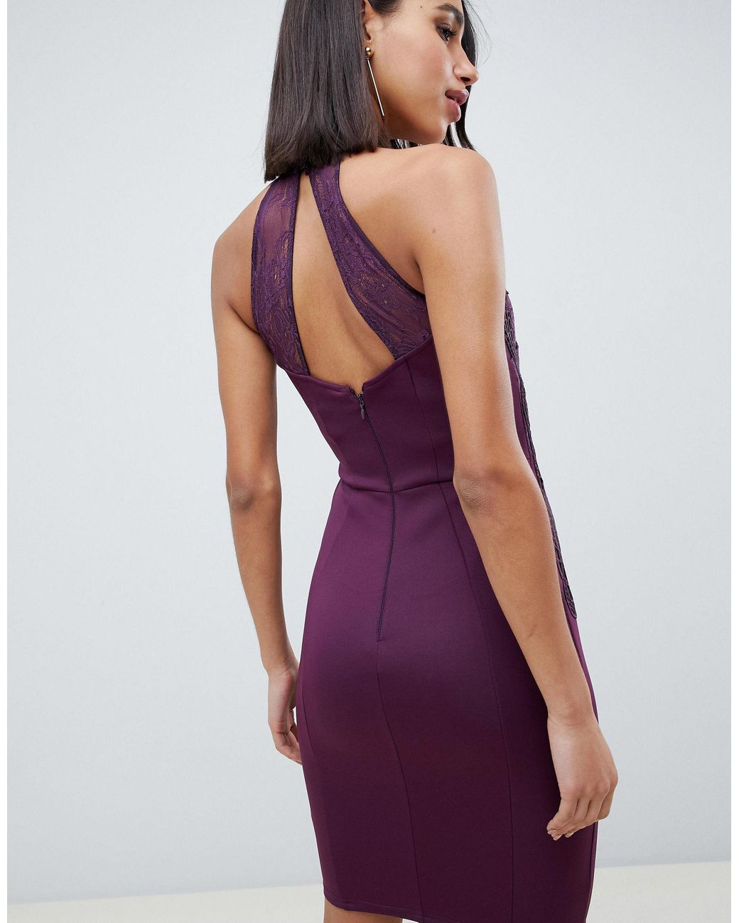 Lipsy v neck lace bodycon dress hot sale