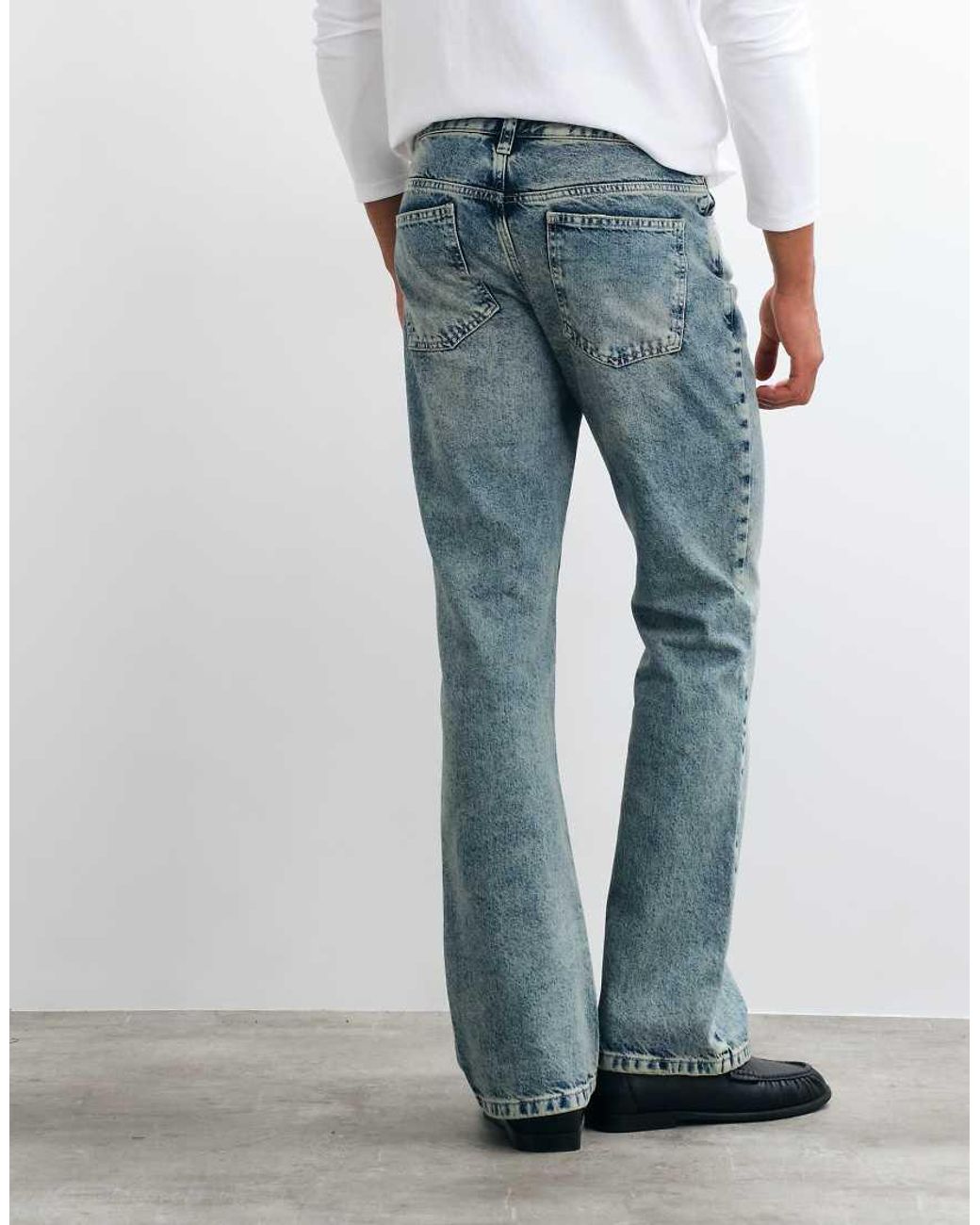 Vaqueros Bootcut En Con Lavado Vintage ASOS de hombre de color Blue