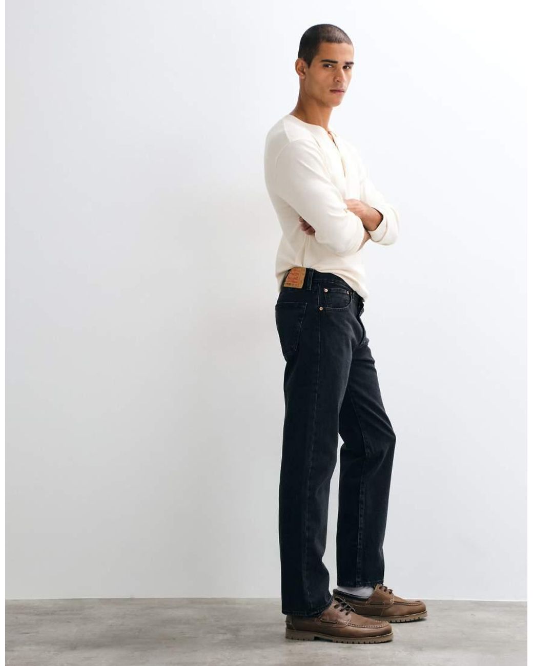 Levi's Black 501 Relaxed Jeans for men