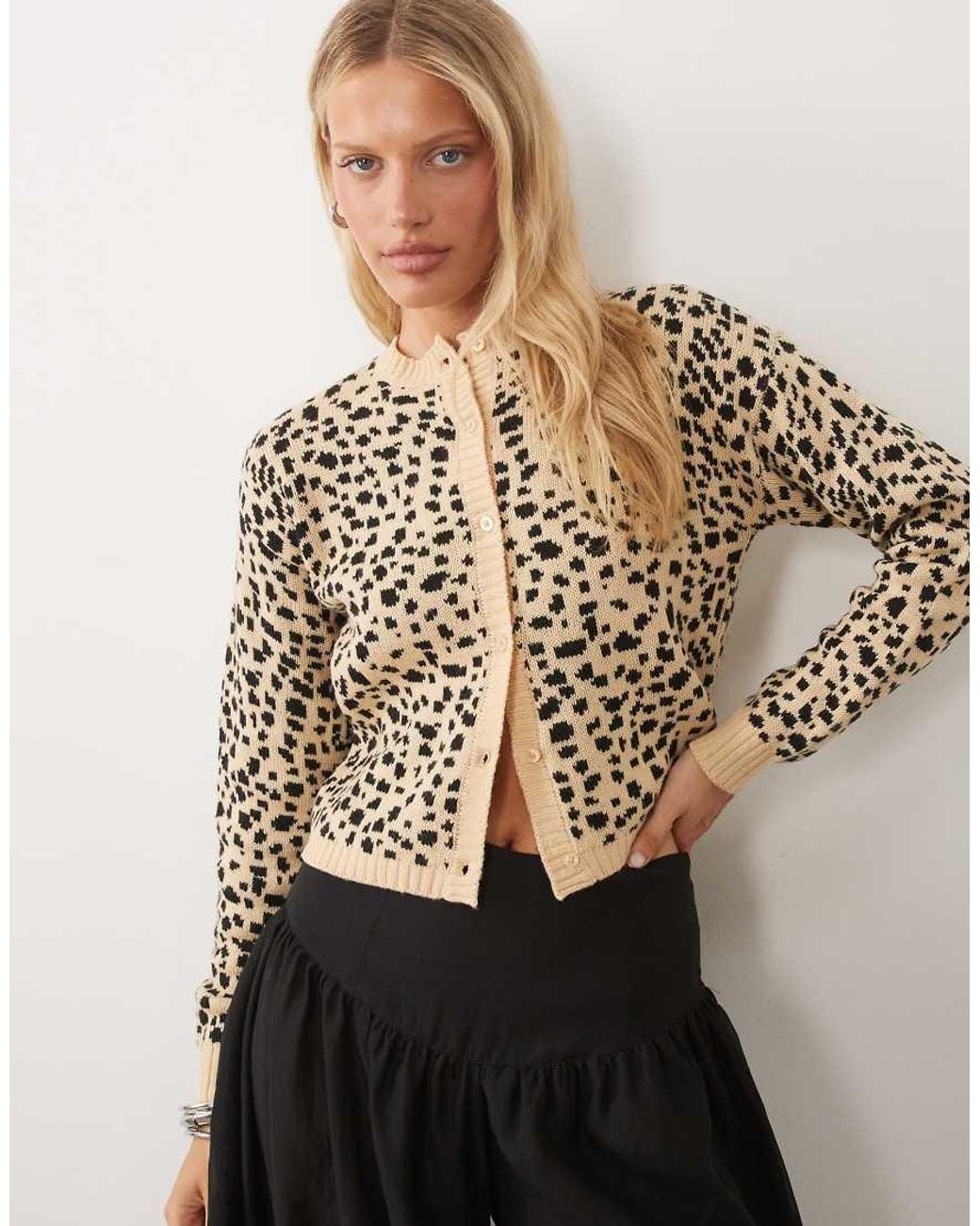 Wednesday's Girl Natural Button Up Cardigan