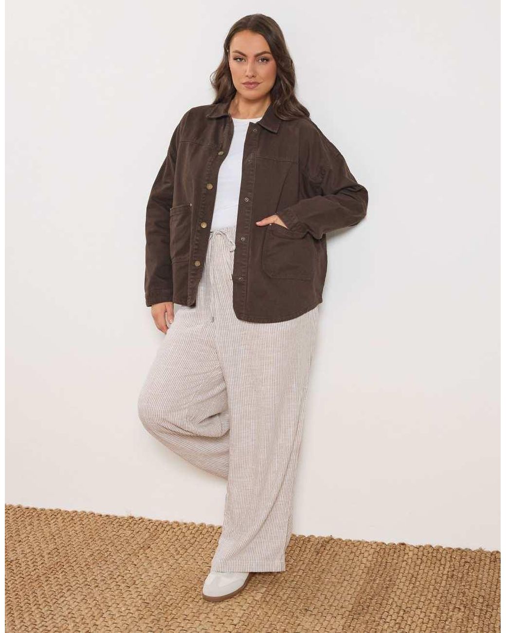 Yours Clothing Brown Denim Shacket