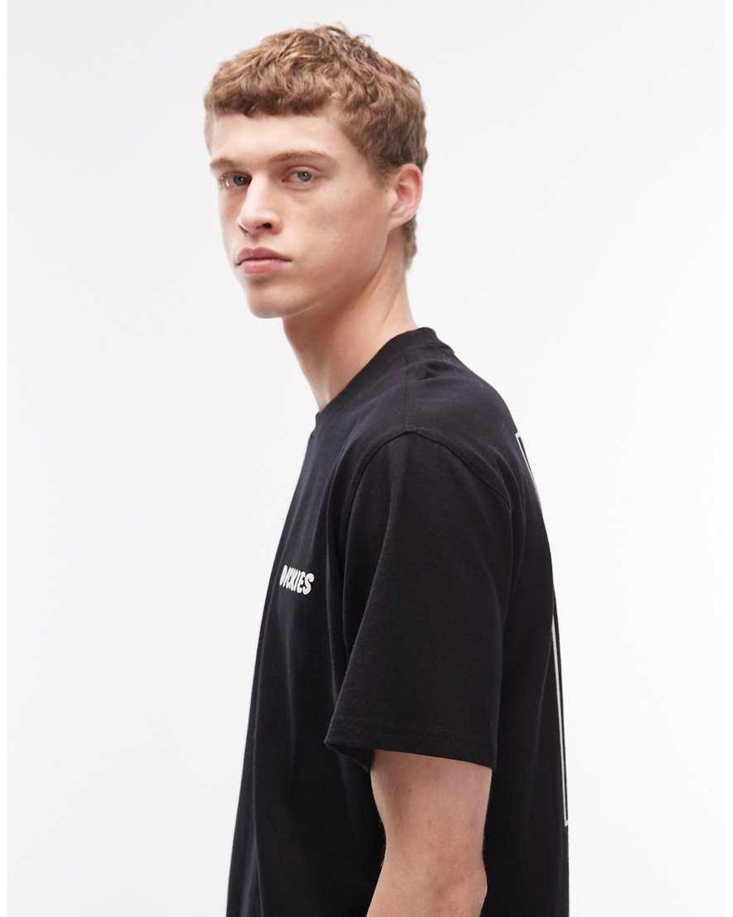 Dickies Black Dry Ridge Backprint T-Shirt for men