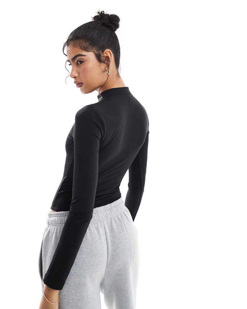 agon® Blue Long Sleeve Zip Up Bodysuit