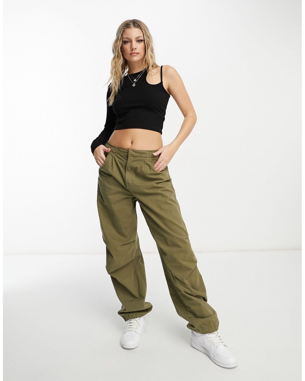 Stradivarius Black Seamless One Shoulder Top