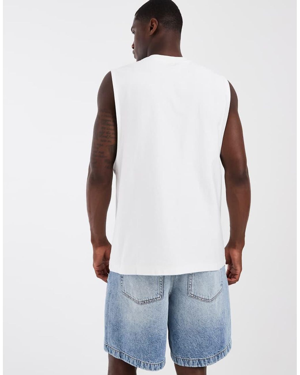 River Island White Vest for men