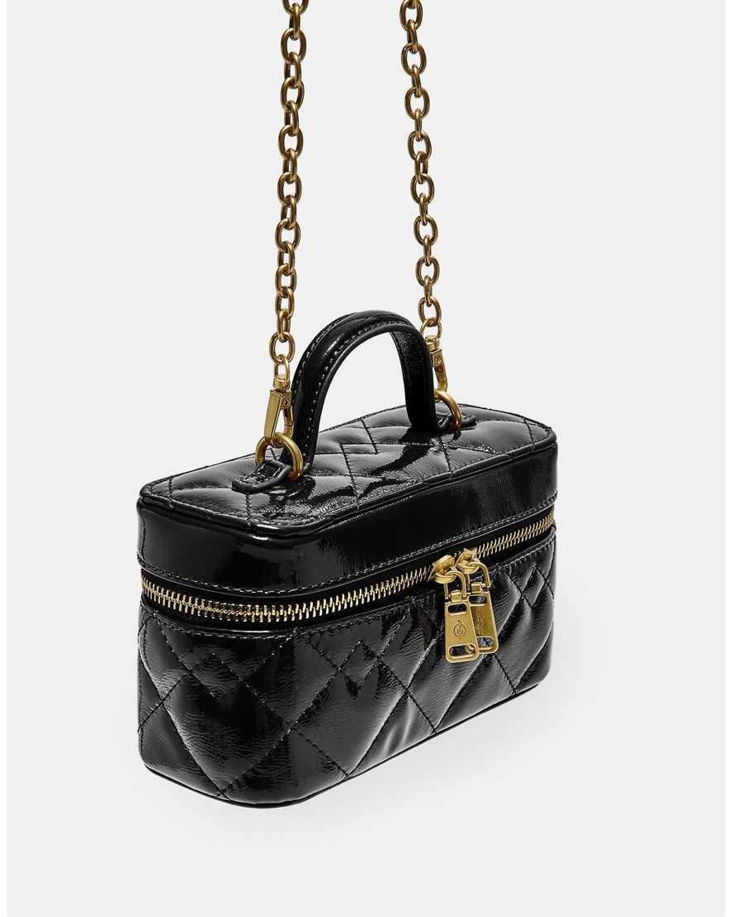 Stradivarius Black Quilted Crossbody Bag