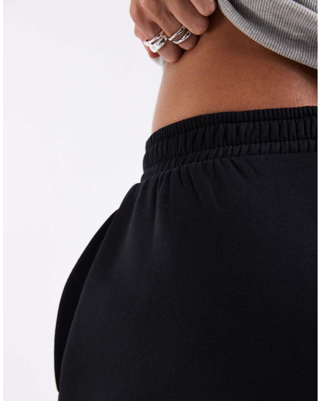 ASOS Blue Barrel Leg Brushback Sweatpants