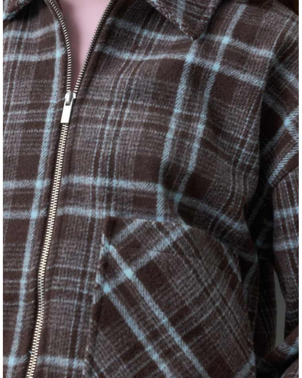 Vila Blue Short Textured Harrington Jacket
