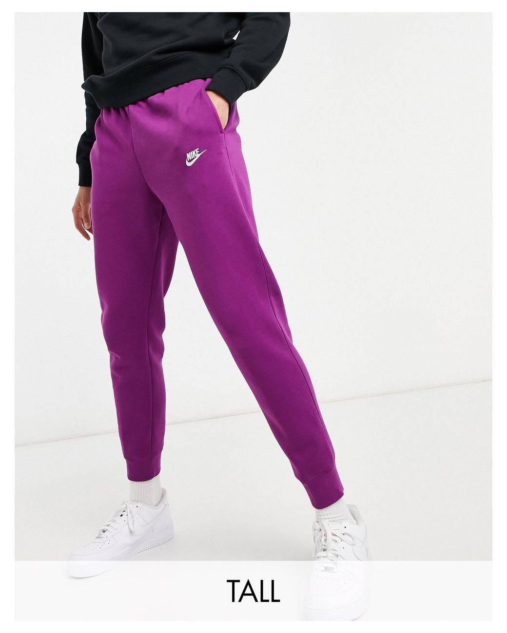 Nike Tall Club Cuffed joggers in Purple 