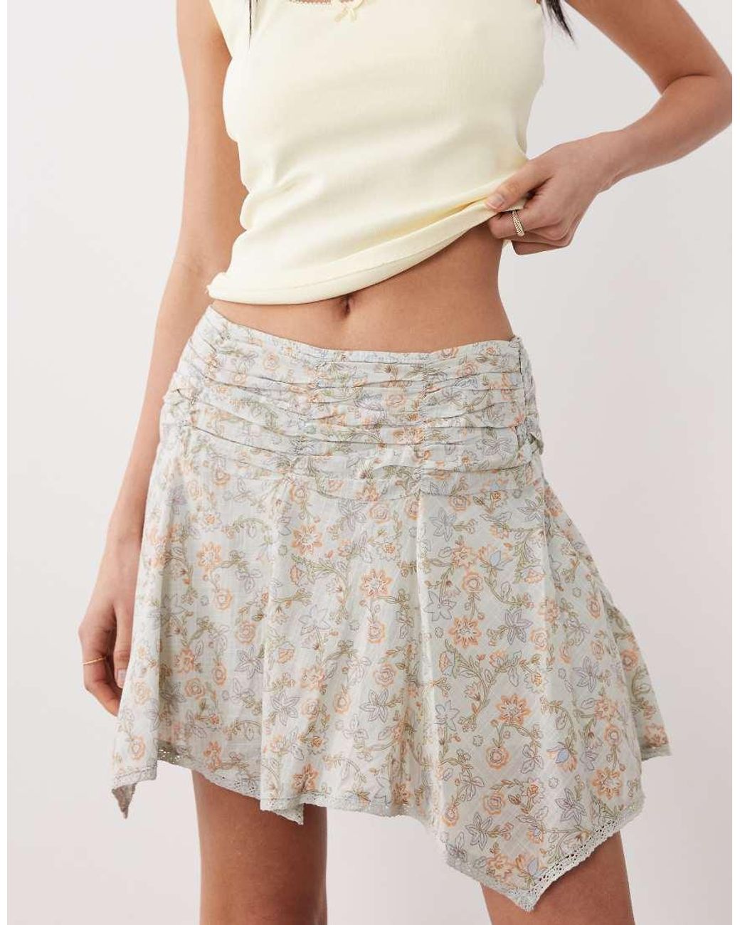 Cotton On Multicolor Boho Hanky Hem Mini Skirt