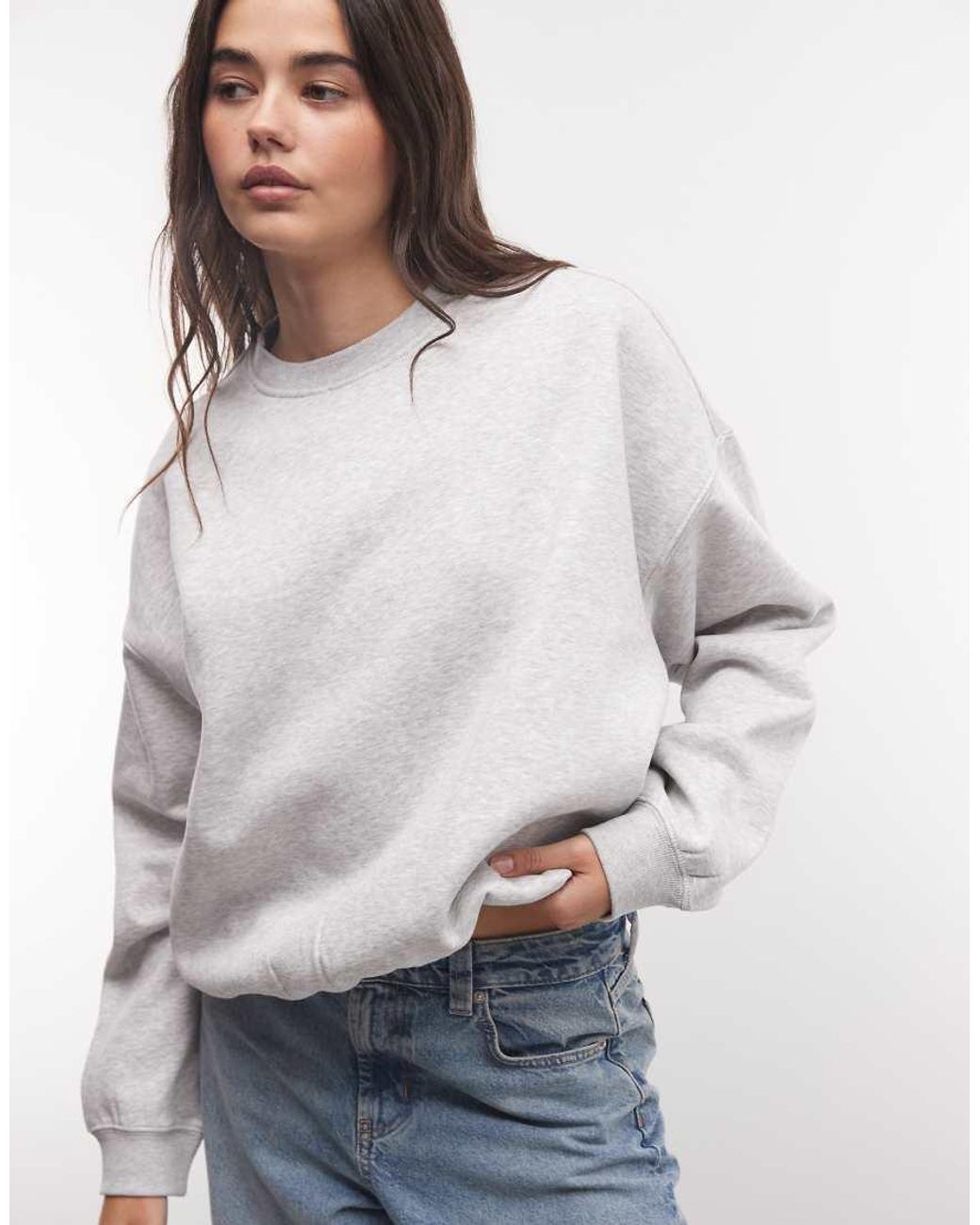 Sudadera Gris Jaspeada Weekday de color Gray