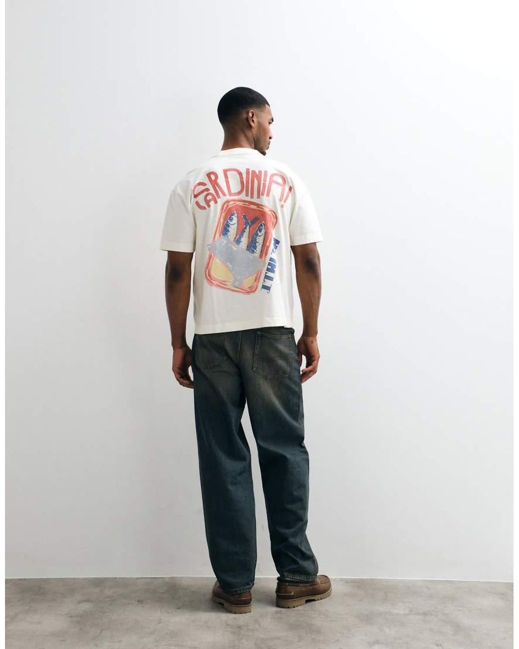 Hollister White Sardinia Back Graphic Boxy T-shirt for men
