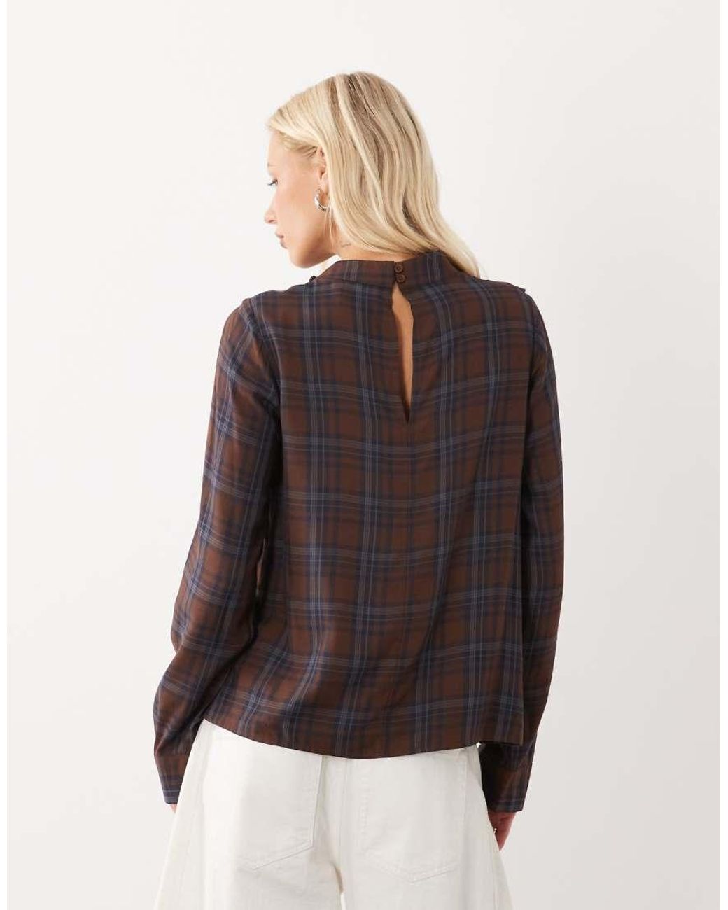 ASOS Brown Scarf Wrap Top