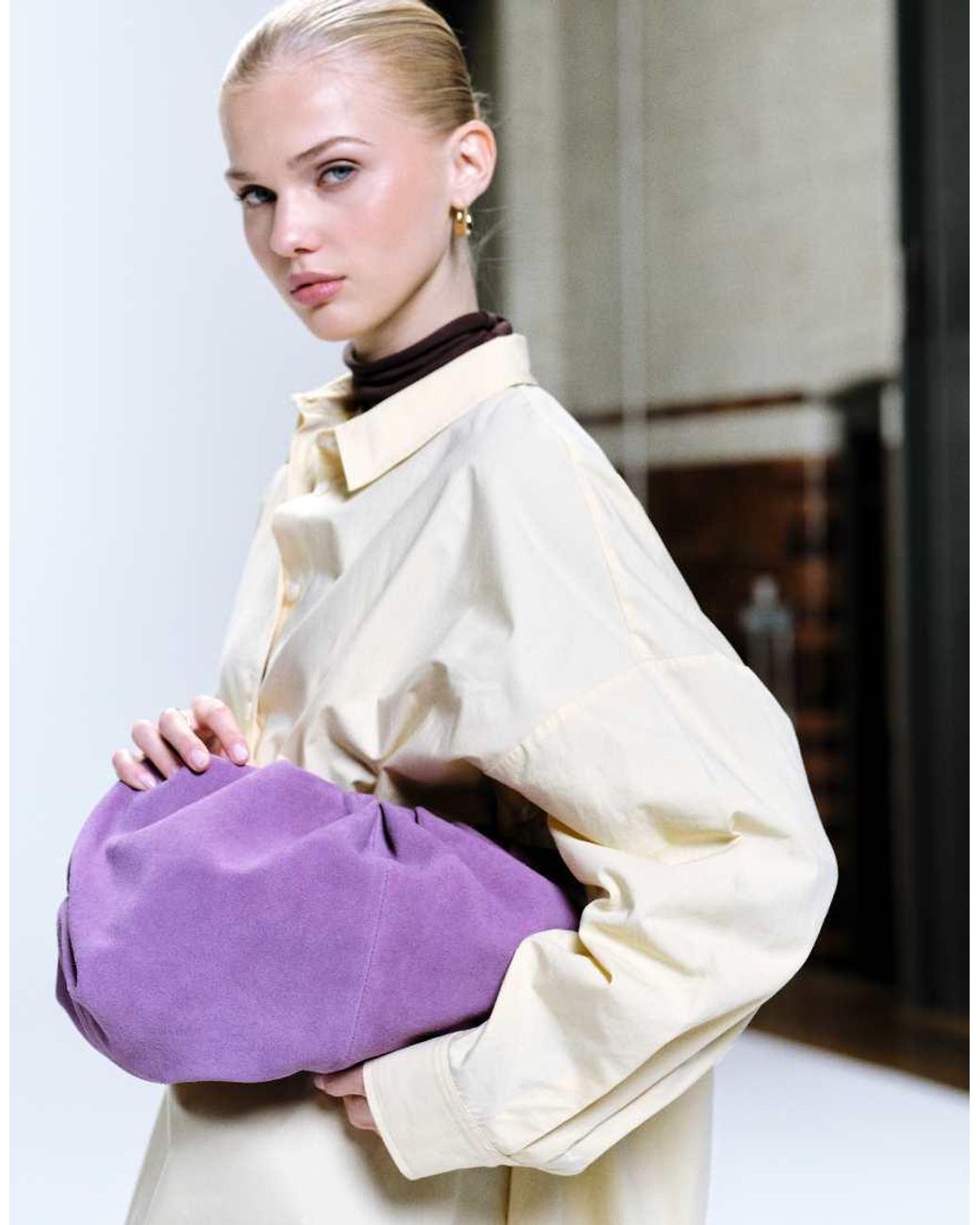 ASOS White Longline Shirt Dolphin Hem