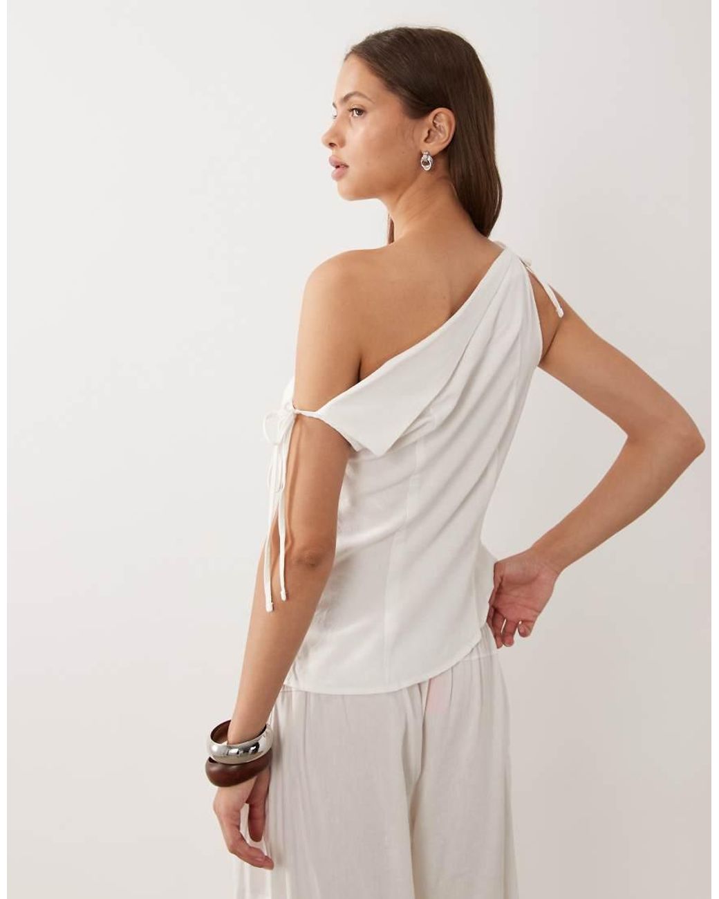 Mango Natural Teen Tie Shoulder Sleeveless Top