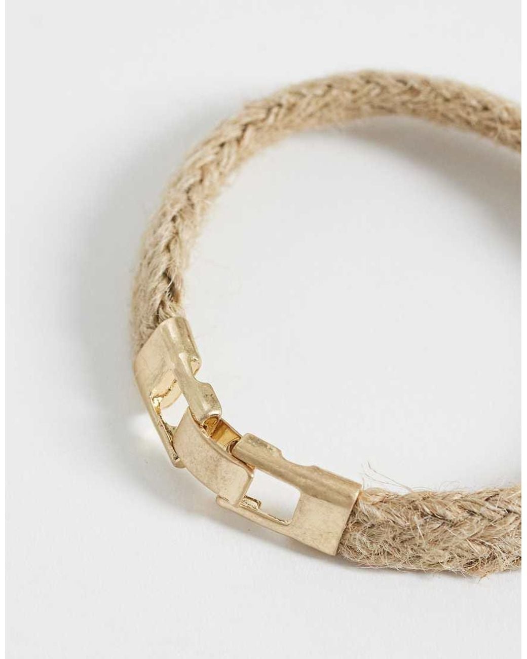 ASOS White Braided Rope Bracelet for men
