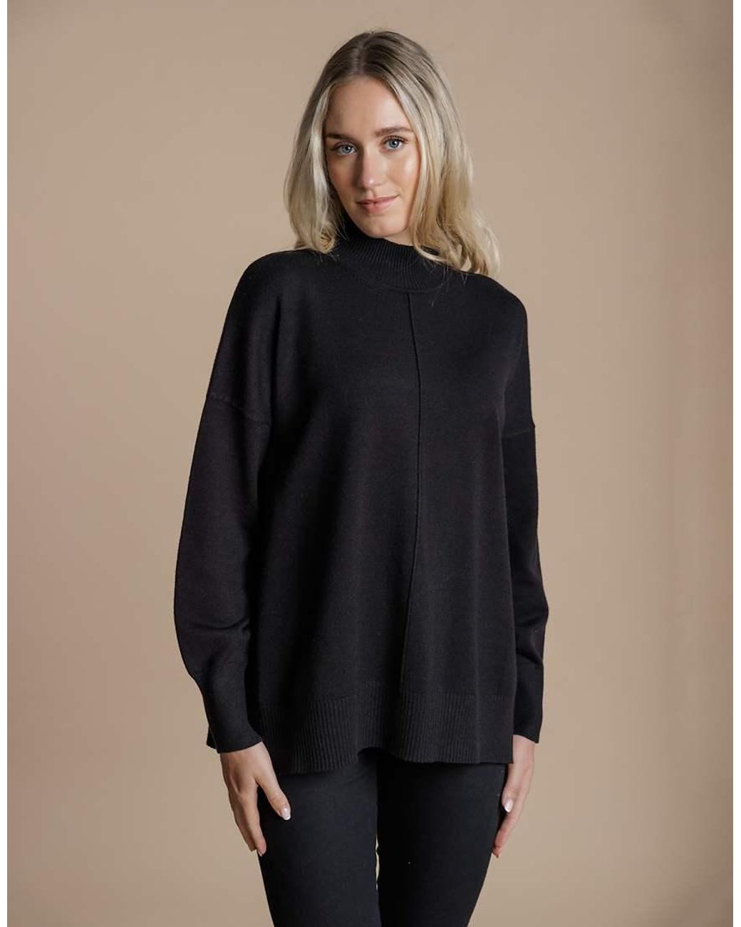 French Connection Black High Neck Cosy Long Sleeve Jumper