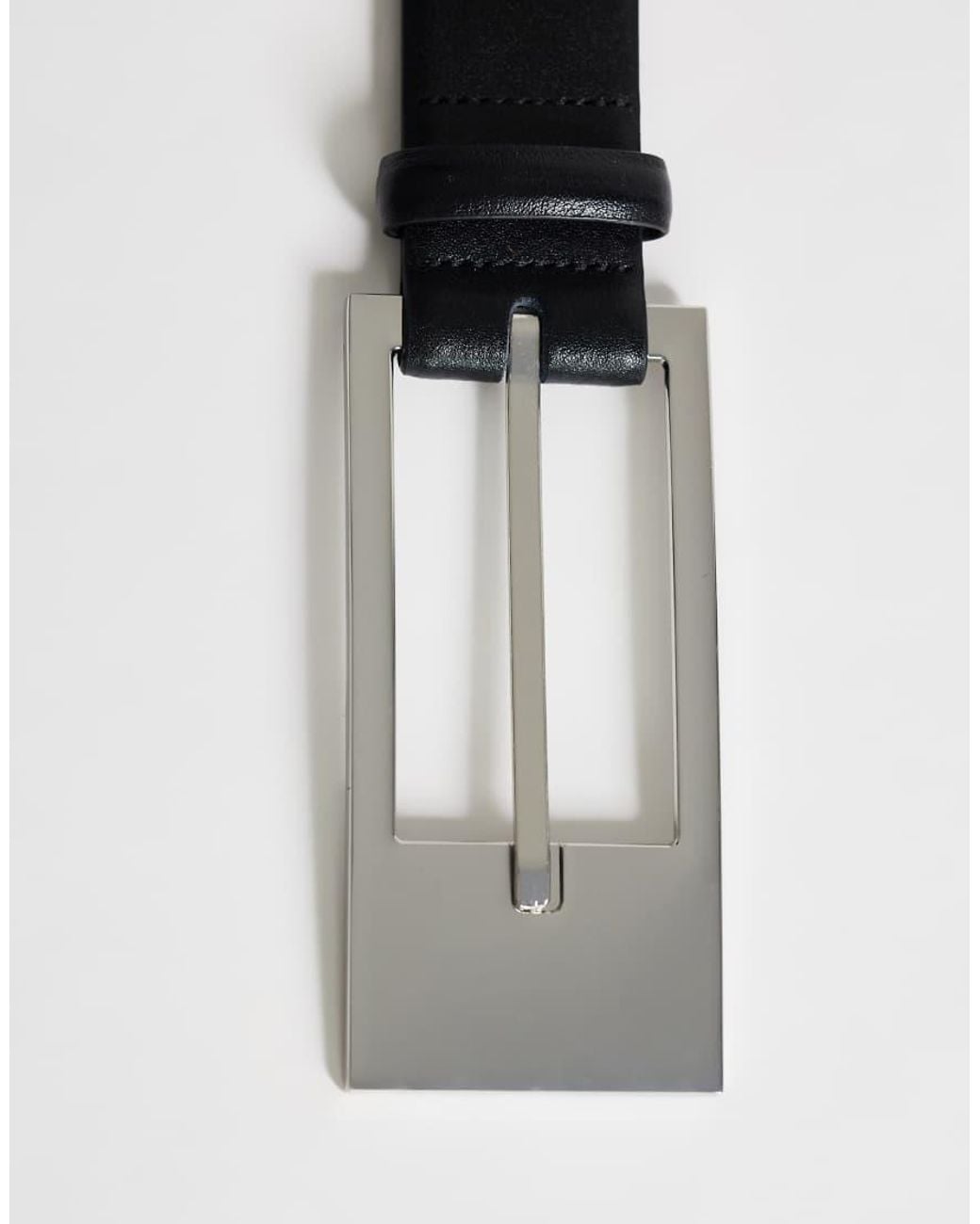 TOPSHOP Black Bea Real Leather Wide Belt