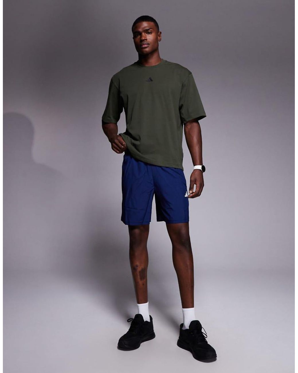 Adidas Originals Gray Adidas Training Oversized T-shirt for men