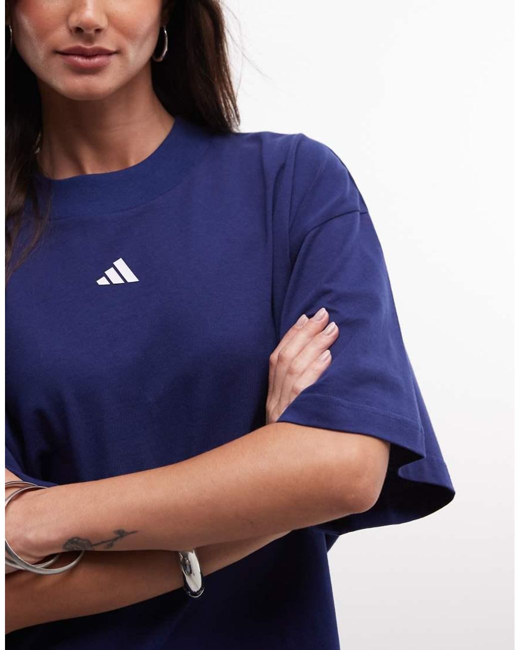 Adidas Originals Blue Three Stripes Studios T-Shirt