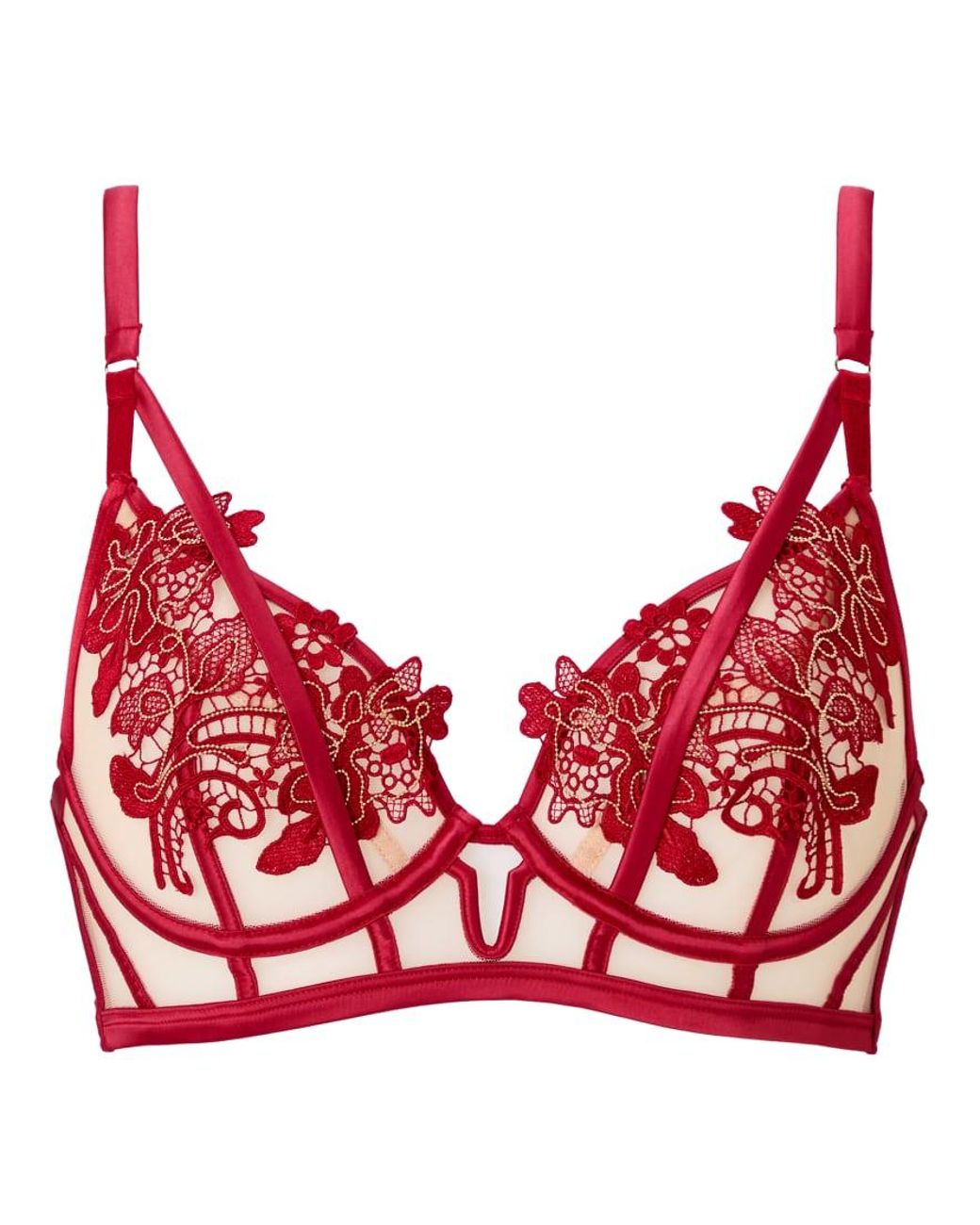 Ann Summers Red Enticement Non Padded Plunge Bra