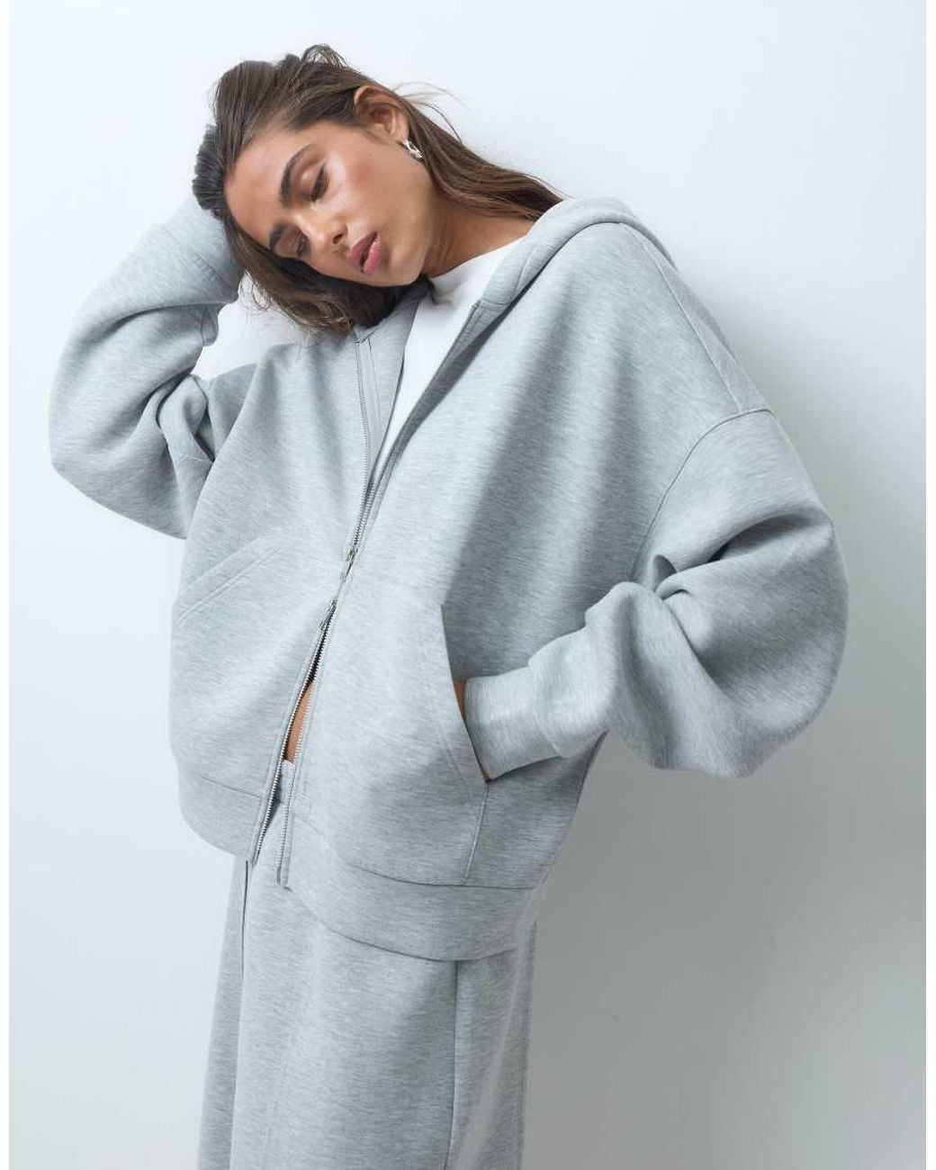 ASOS Gray Zip Up Hoodie