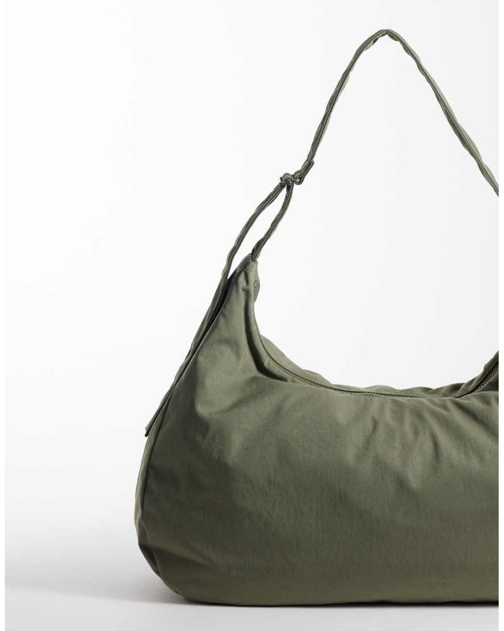 Weekday Green Large Nylon Tote Bag