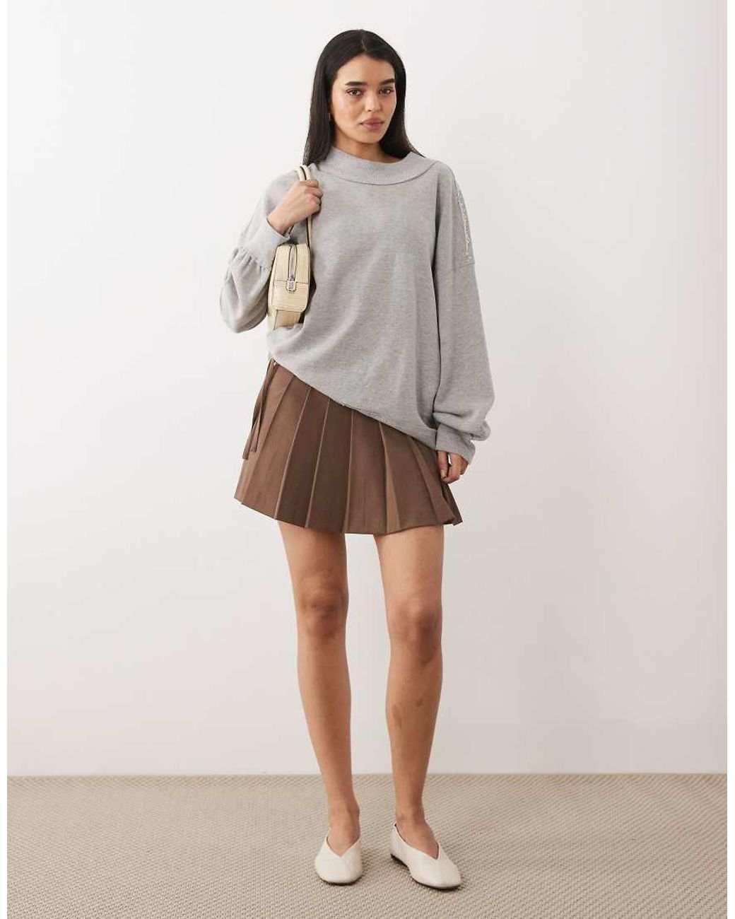 Free People Gray Palm Springs Turtle Pullover