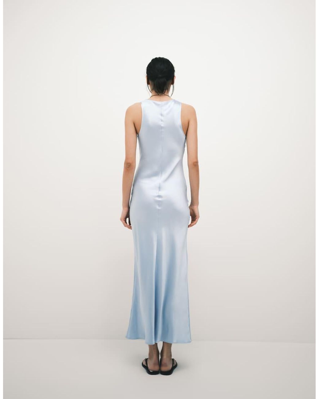 ASOS White Scoop Satin Maxi Dress