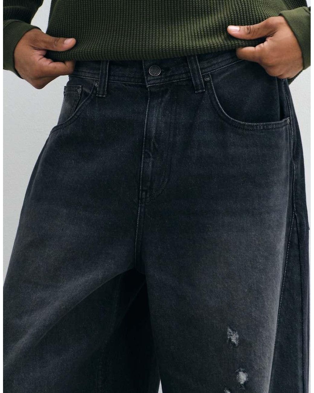 ASOS Blue Extreme baggy Jeans for men