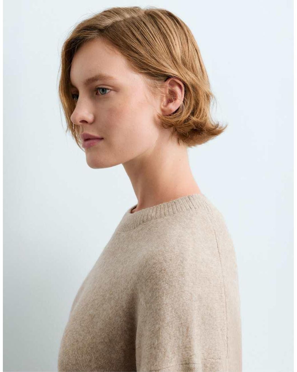 Oysho Natural Knit Round-neck Jumper
