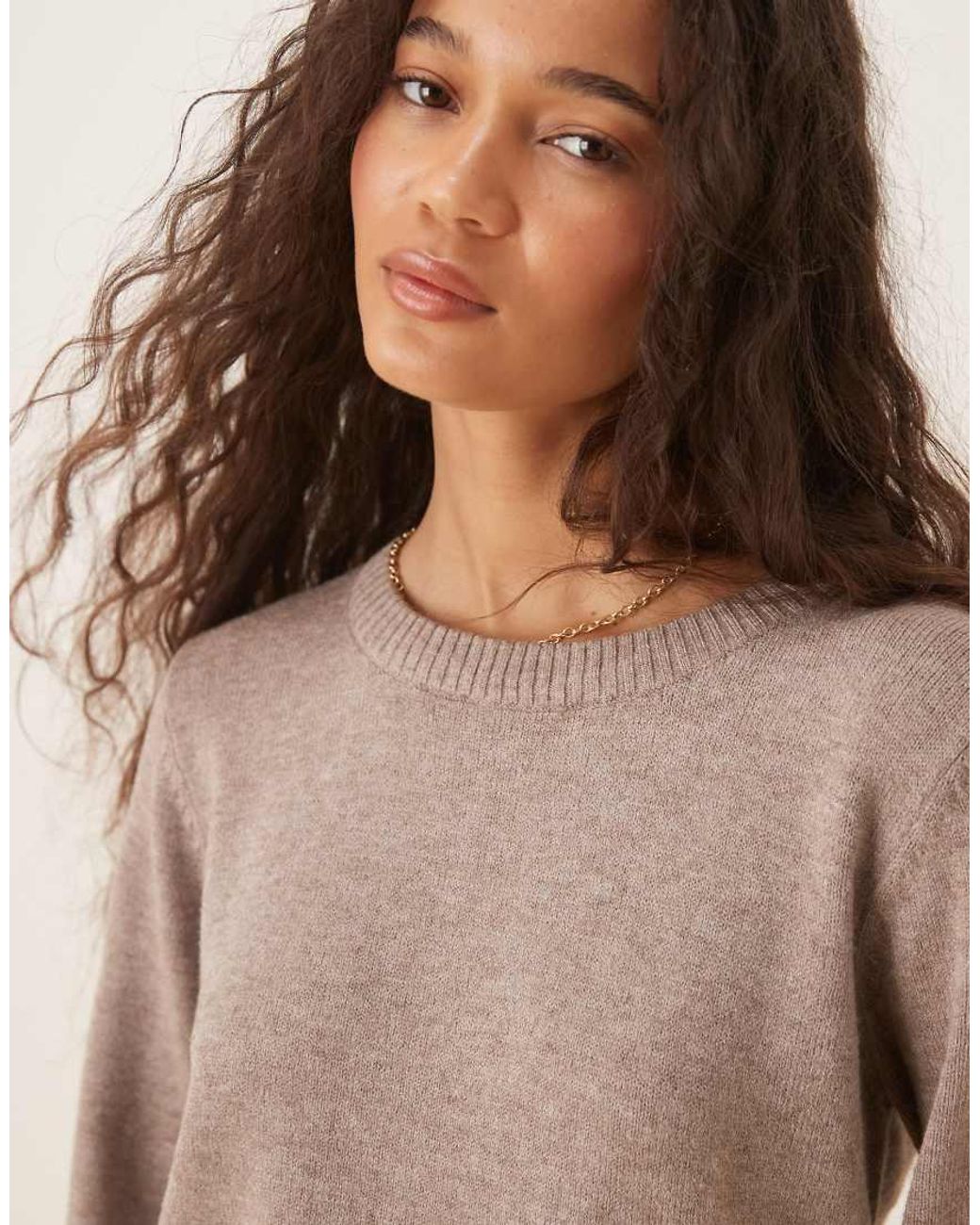 Vila Natural O-neck Knitted Jumper