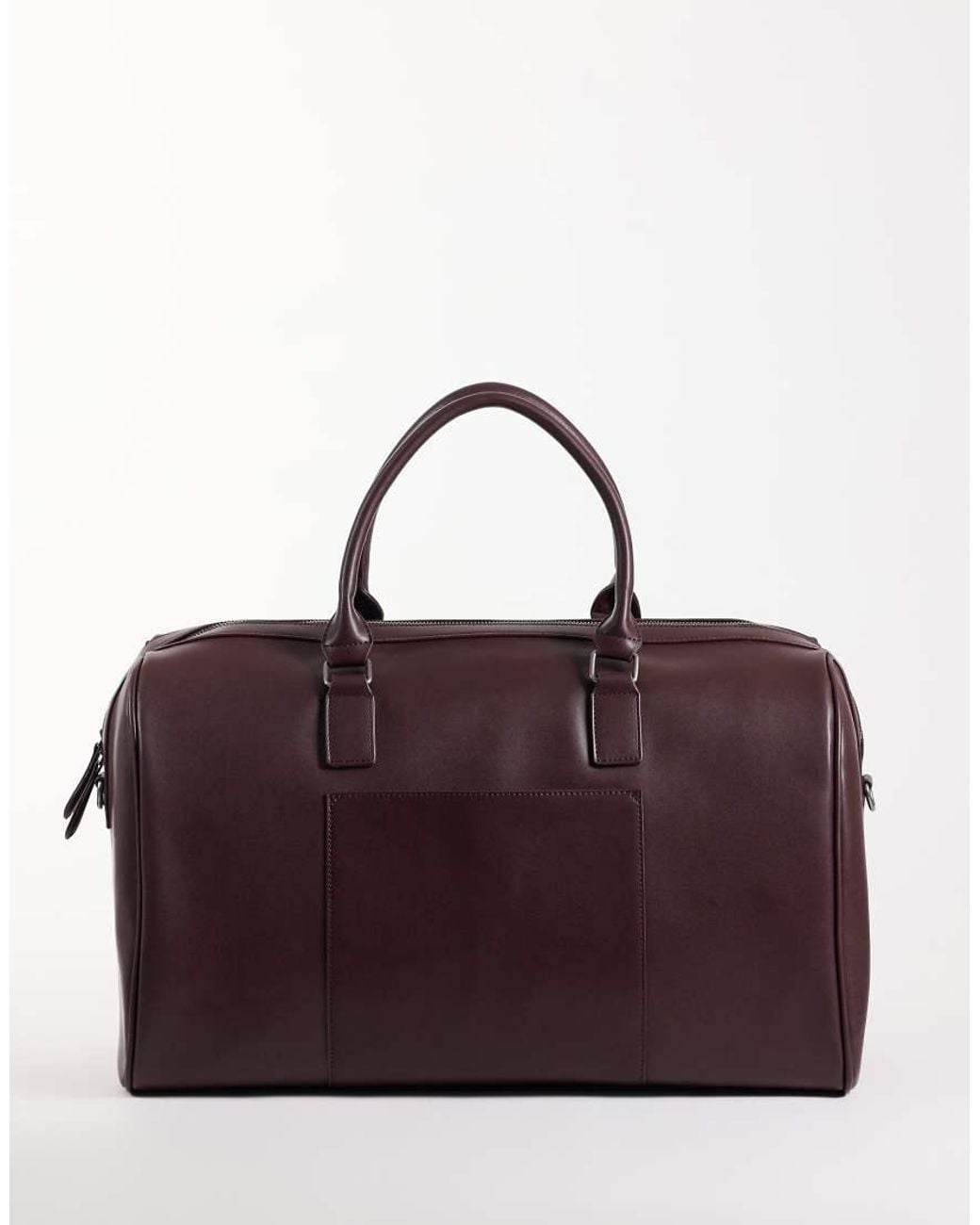 ASOS Purple Faux Leather Holdall Bag for men