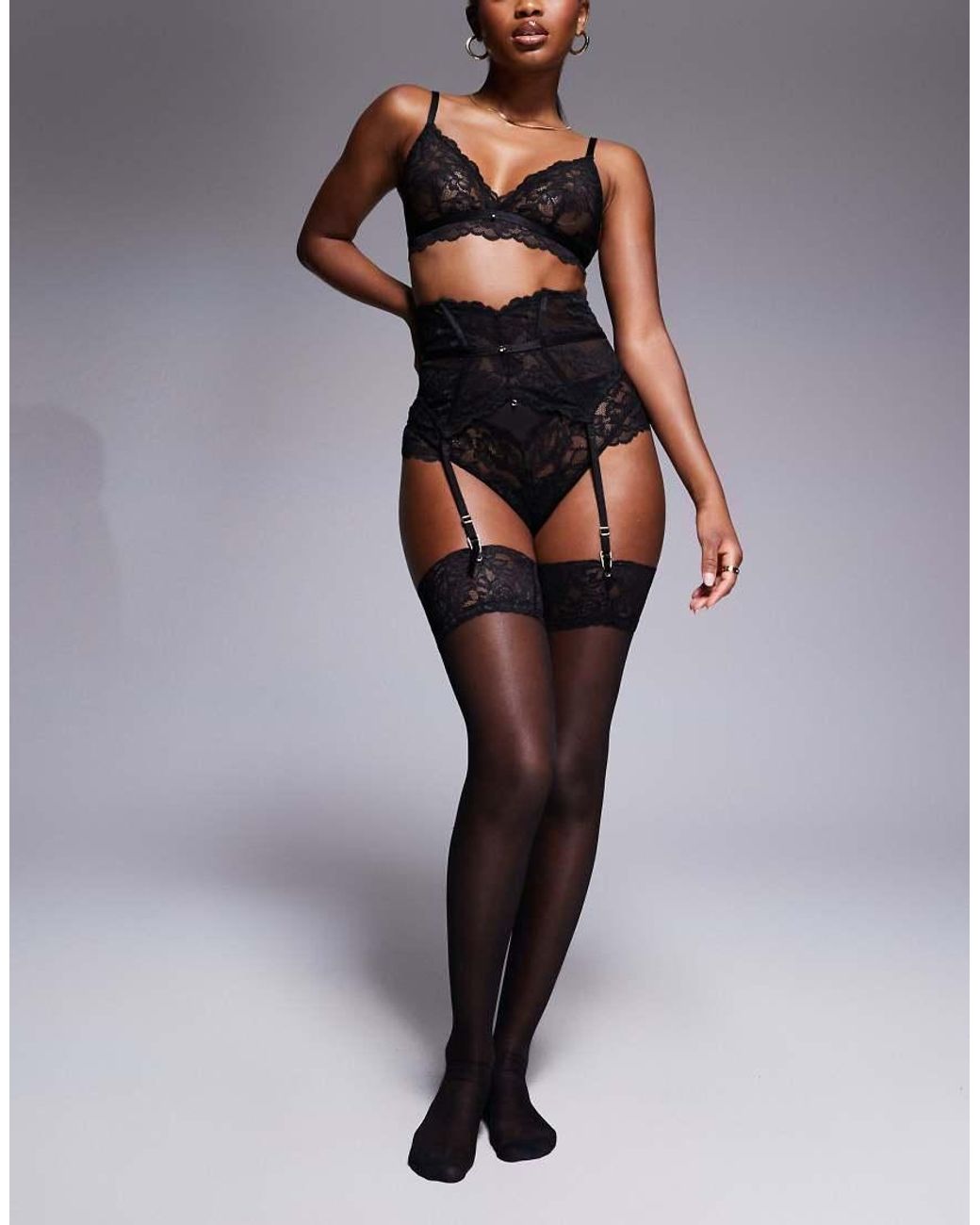Ann Summers Black Sexy Lace Waspie