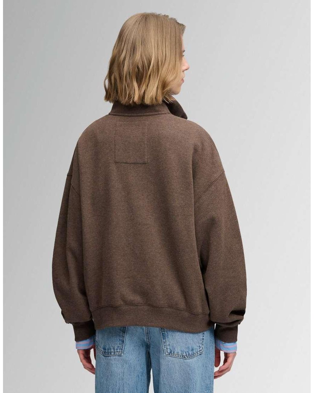 Superdry Brown Country Club Half Zip Sweatshirt