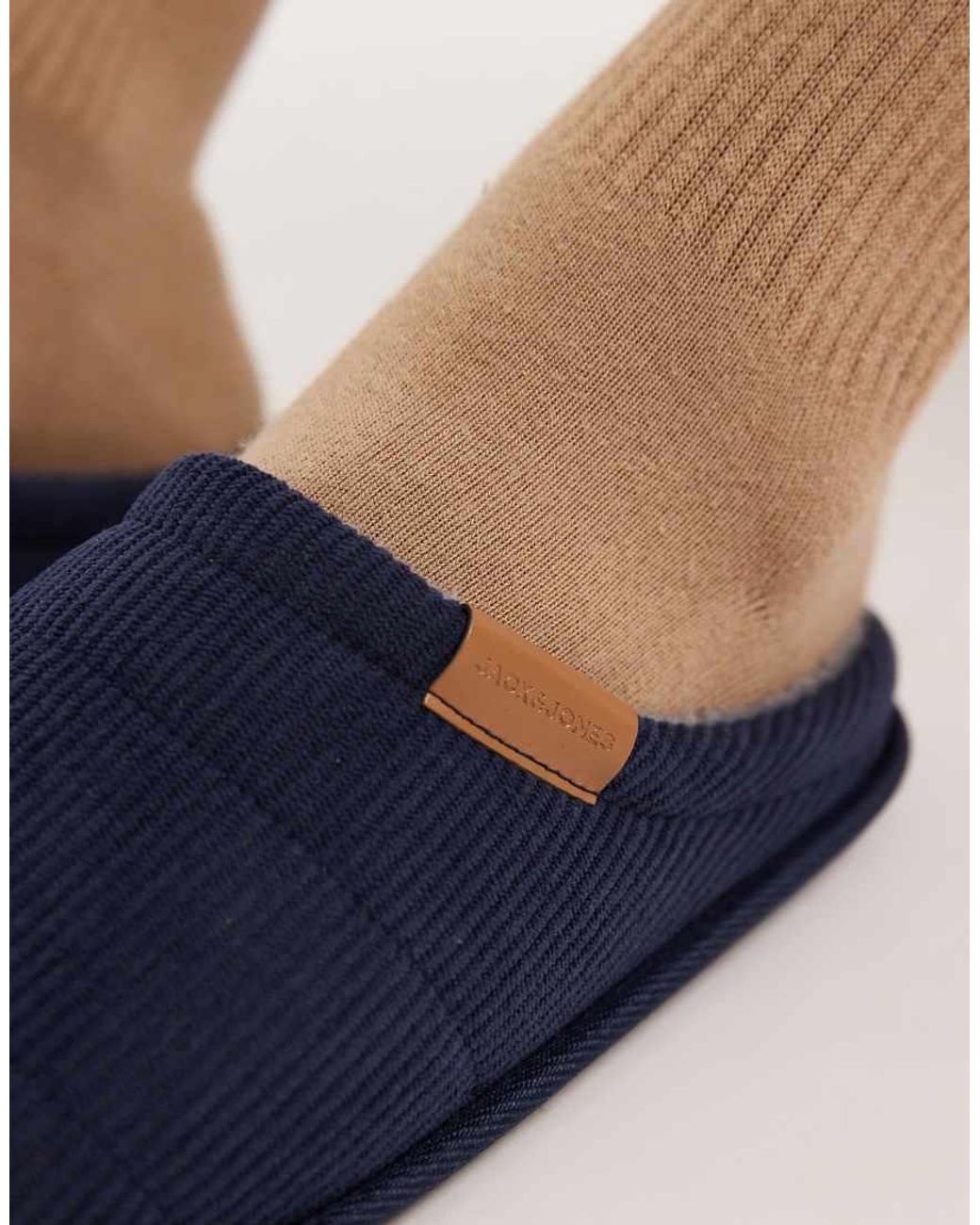 Jack & Jones Blue Cord Style Mule Slipper for men