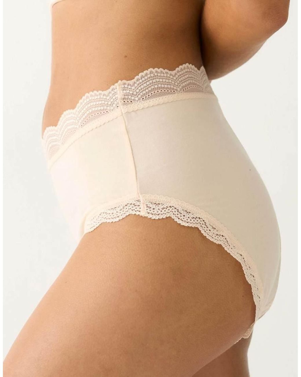 Stripe & Stare Natural High Rise Knicker Four Pack