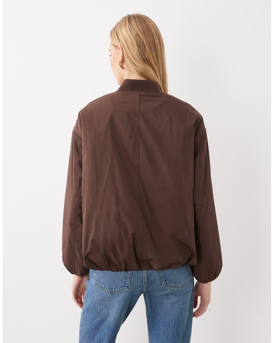 New Look Brown Padded Bomber Jacket