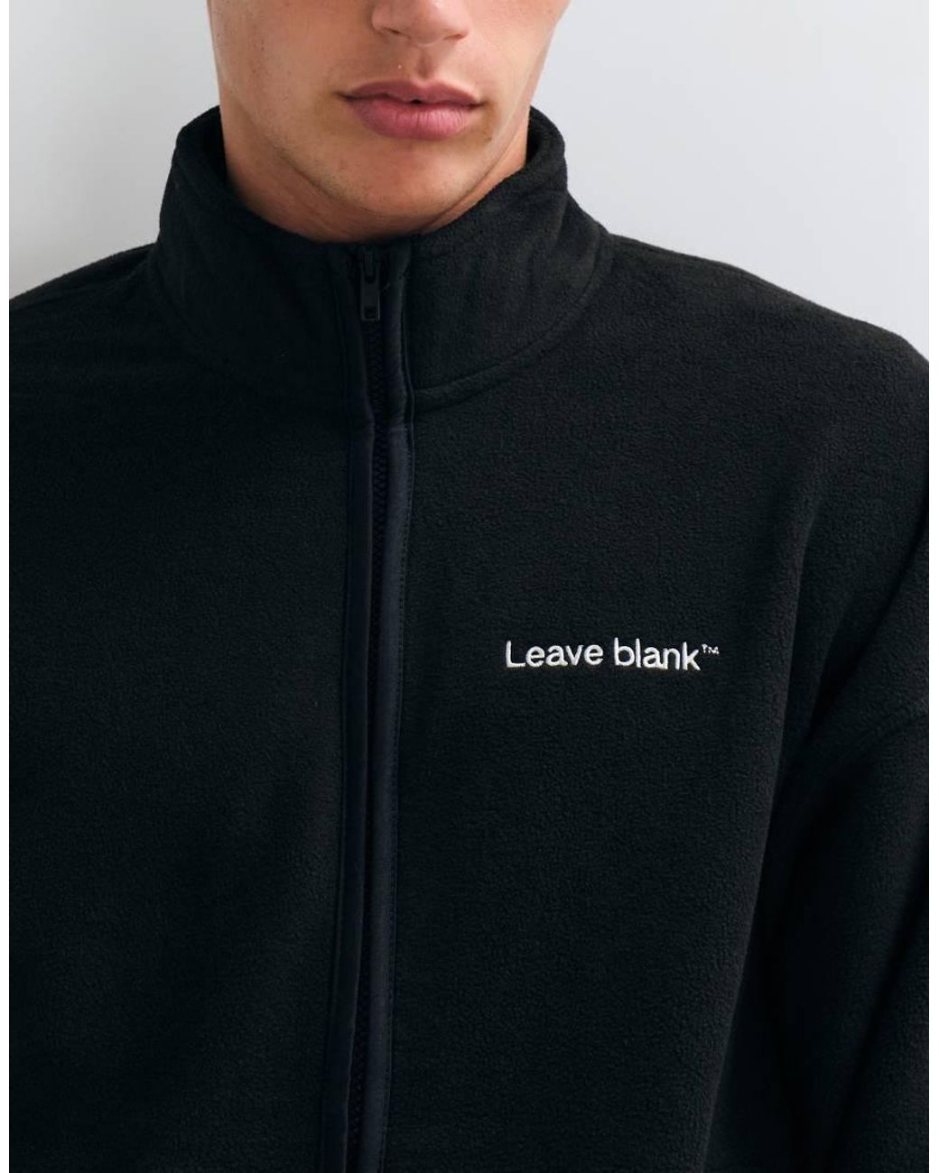 Only & Sons Blue Oversized Fleece With Leave Blank Print for men